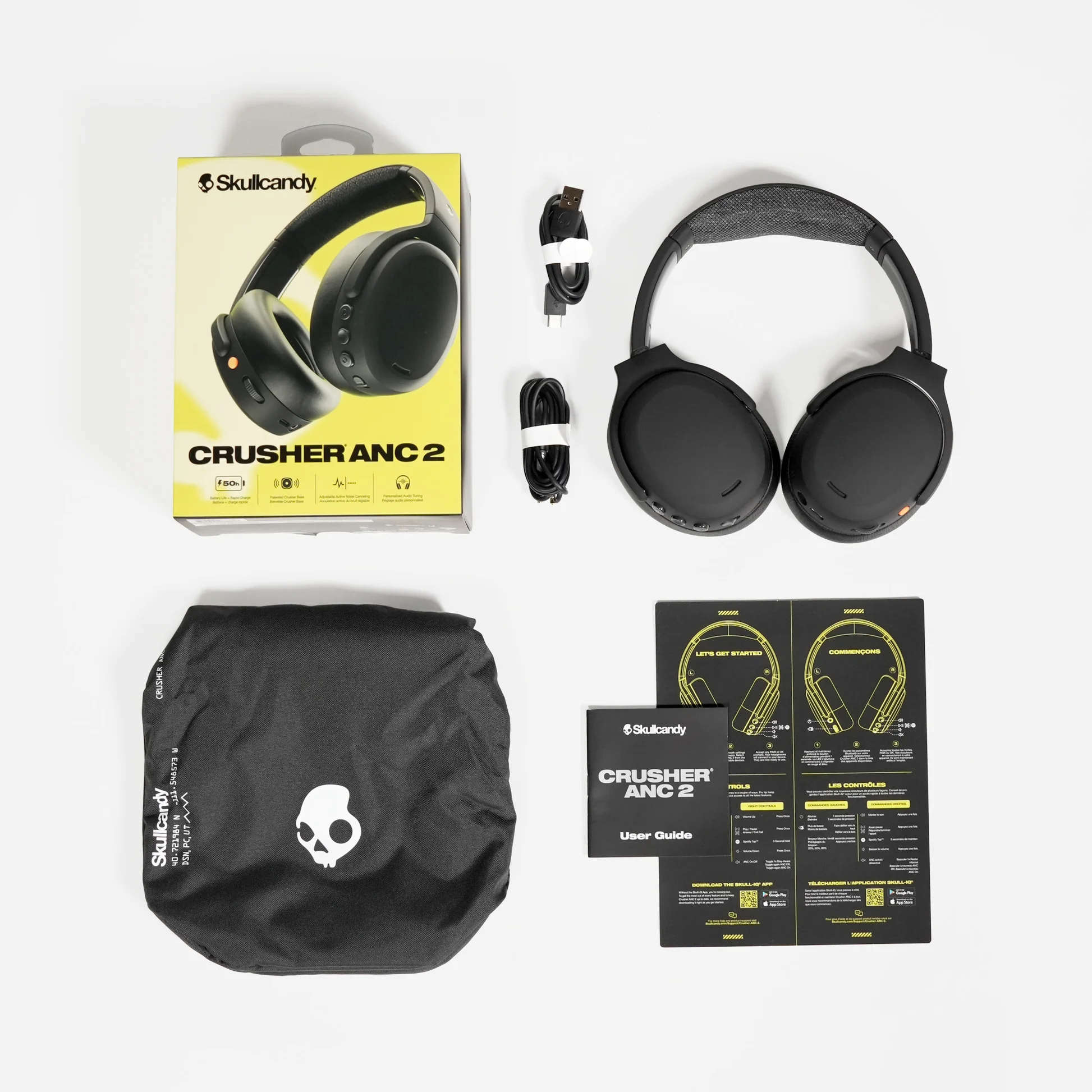 SkullCandy CRUSHER ANC 2 Sensory Bass Headphones with Active Noise Cancellation