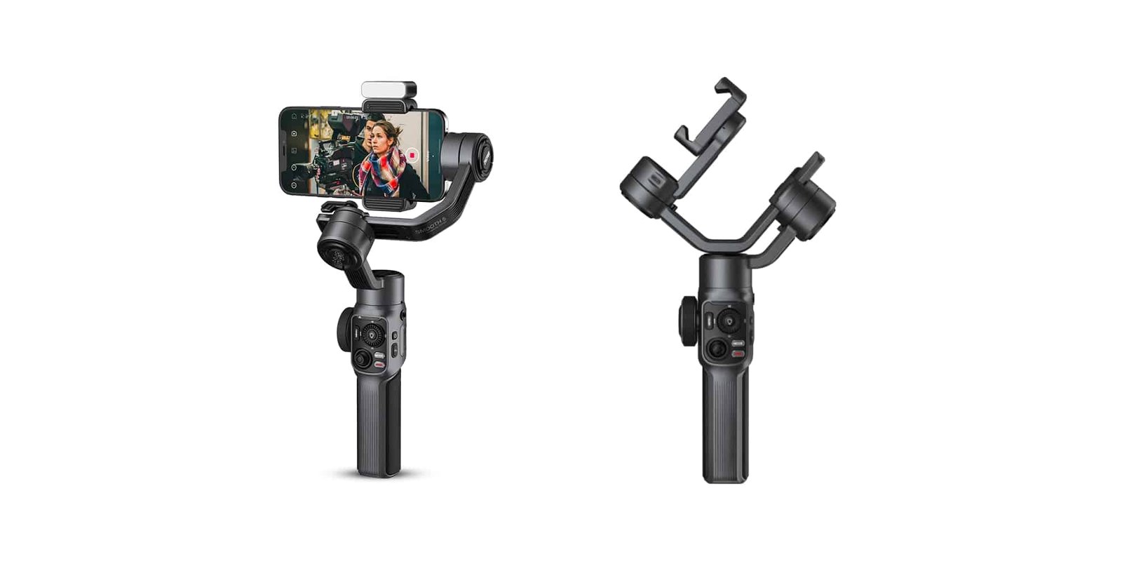 Zhiyun Smooth-5 Smartphone Gimbal has undergone a significant transformation, now shrunk by 40% compared to its predecessor. This ultra-mobile, plug-and-play 3-axis gimbal empowers content creators with unparalleled freedom of movement, from high to low angles. Furthermore, its enhanced 3-axis range boasts an impressive 360° unlimited panning, 349° tilting, and 300° roll. Moreover, the innovative rear-mounted motor design eliminates obstructions, allowing you to capture stunning ultra-wide-angle videos without any blockages.