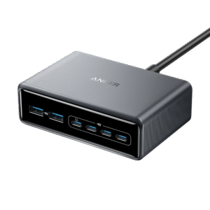 Supercharge your workspace with the Anker Prime Charger (200W, 6 Ports, GaN). This desktop charging station delivers a massive 200W total output, featuring 4 USB-C ports (up to 100W each) and 2 USB-A ports, all powered by advanced GaN technology.